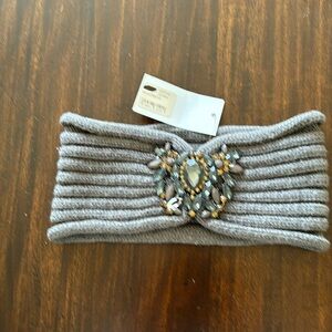 Jeweled winter grey headband